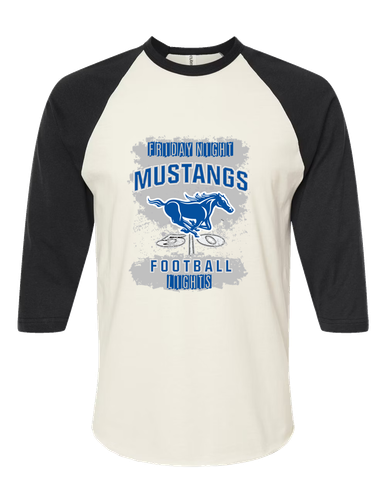 King City Mustangs Football #6 Men's Baseball T-Shirt
