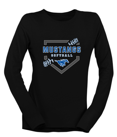 King City Mustangs Softball #2 Women's LS T-Shirt
