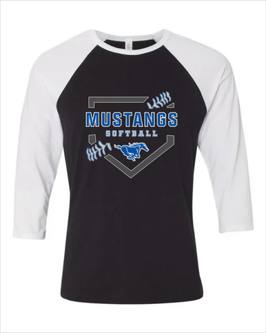 King City Mustangs Softball #2 Women's Baseball T-Shirt