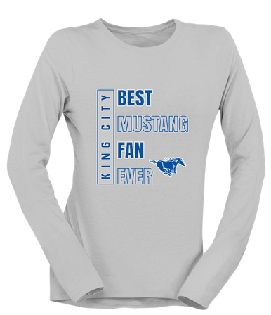 King City Mustangs Best Mustang Fan Women's LS T-Shirt