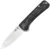 QSP Knife Hawk Linerlock Shredded CF - CPM S35VN