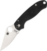 Spyderco Para 3 Plain. CPM S30V stainless clip point blade. Black textured G10 handle.