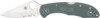 Spyderco Delica 4. Part Serrated. Foilage Green.