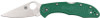Spyderco Delica Flat Ground. Plain Edge Green FRN