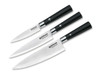 Boker Damascus Black Kitchen Knife Trio with Towel - 3 ONLY AT THIS PRICE