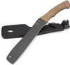 Buck Knives 108 Compadre Chopping Froe Fixed Blade Knife 9.5" Cerakote Cobalt, Natural Canvas Micarta Handles, Black Leather Sheath