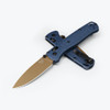 BENCHMADE 535FE-05 BUGOUT Axis Folding Knife - 82mm Flat Earth Cerakote S30V Blade, Crater Blue Grivory Scales