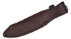 BuckKnives 663 Alpha Guide Fixed Blade Knife 4.5" S35VN Satin Drop Point, Layered Gorge Patterned Richlite Handles, Leather Sheath
