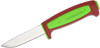 Mora of Sweden Basic 511 (C) Color of the Year 2024 Fixed Blade Knife 3.5" Carbon Steel Polished Clip Point Plain Blade, Dala Red/Ivy Green Polypropylene Handle, Polymer Sheath