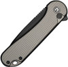 Civivi Elementum II Button Lock. Nitro-V Black Stonewashed Drop Point Blade, Gray Diamond Pattern Aluminum Handles - C18062PD1