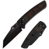 KANSEPT Main Street. Thumb Studs. Crossbar Lock Knife. Light Brown Acrylic Handle. (3.36'' 154CM Blade) Dirk Pinkerton Design - T1015V8