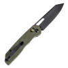 Tenable Shard Cross Bar Lock Olive Green G10 Handle (3.47'' Blue Coated 14C28N Blade) Kim Ning Design - T1006V3