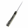Tenable Shard Cross Bar Lock Olive Green G10 Handle (3.47'' Blue Coated 14C28N Blade) Kim Ning Design - T1006V3
