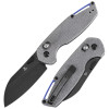 Tenable Model 6 Cross Bar Lock Black Micarta Handle (3.1" Blackwash 14C28N Blade) Nick Swan Design - T1022V5