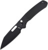 CJRB Large Pyrite Button Lock Black.  PVD coated AR-SFII steel blade.