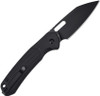 CJRB Large Pyrite Button Lock Black.  PVD coated AR-SFII steel blade.