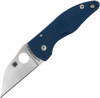 Spyderco MicroJimbo Compression Lock.  CPM SPY27 steel blade. Blue G10 handle.