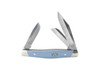 Buck 0301BLS Stockman 3 Blade Slipjoint Folding Knife 4" Closed, Blue Synthetic Handle with Nickel Silver Bolsters