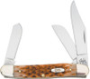 Case Large Stockman Amber Bone