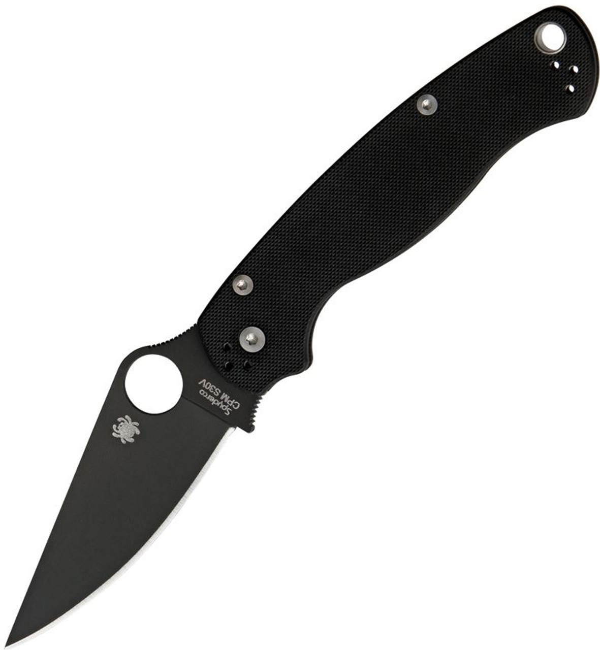 Spyderco Para-Military 2 Black G-10, Black blade - CPM-S30V