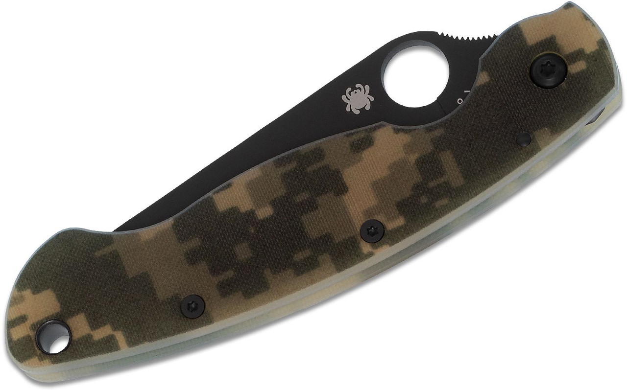 Spyderco Military Model. Black finish full-flat ground CPM-S30V.