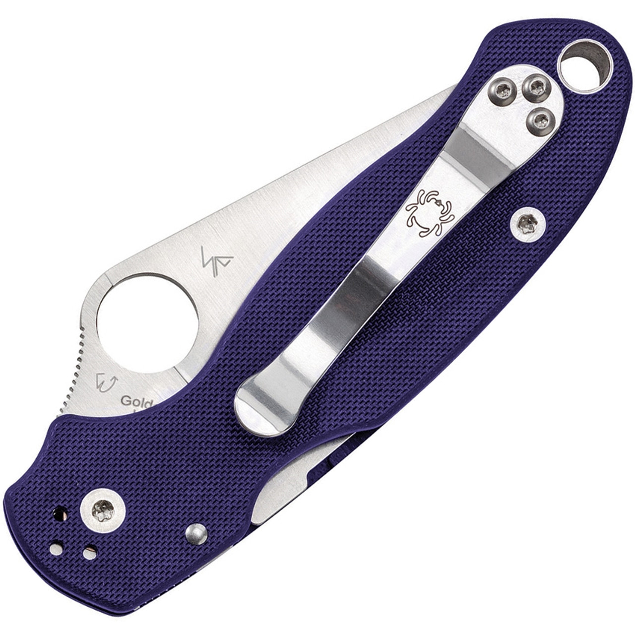 Spyderco Para 3 Compression Lock CPM S110V stainless blade. Blue G10 handle