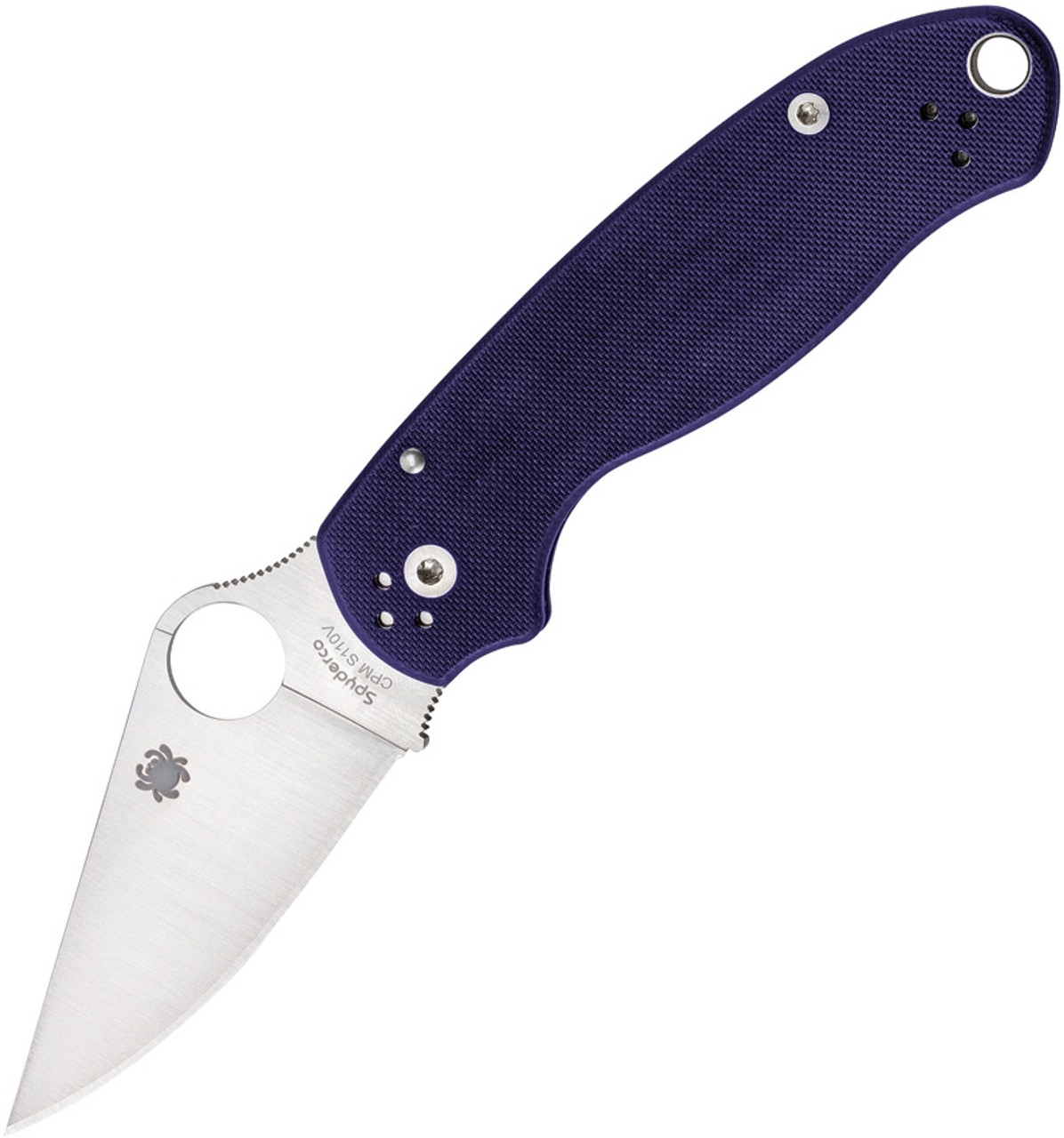 Spyderco Para 3 Compression Lock CPM S110V stainless blade. Blue G10 handle