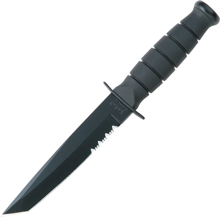 Ka-Bar Short Ka-Bar. Part serrated.