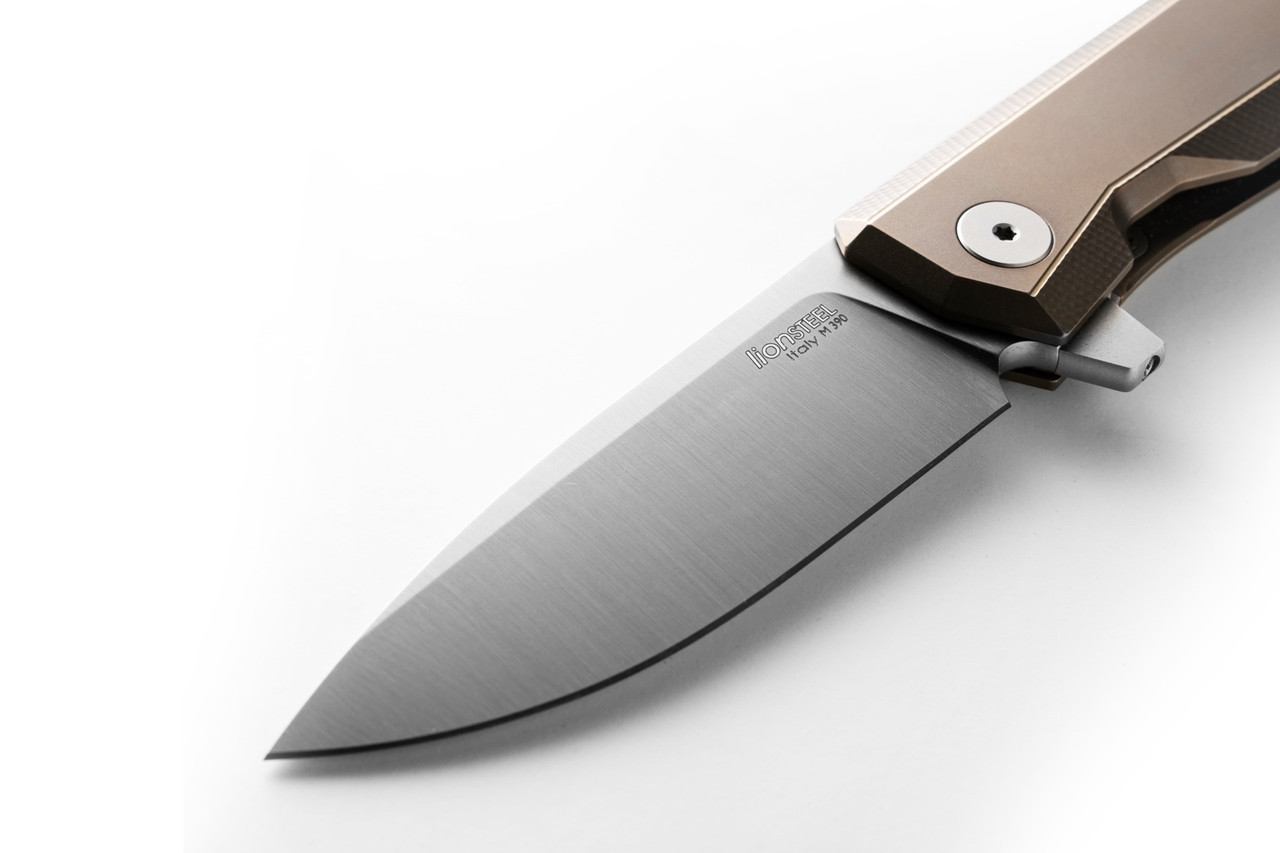 LIONSTEEL Myto: hi-tech EDC folding knife for all everyday activities - Bronze titanium (MT01 BR)