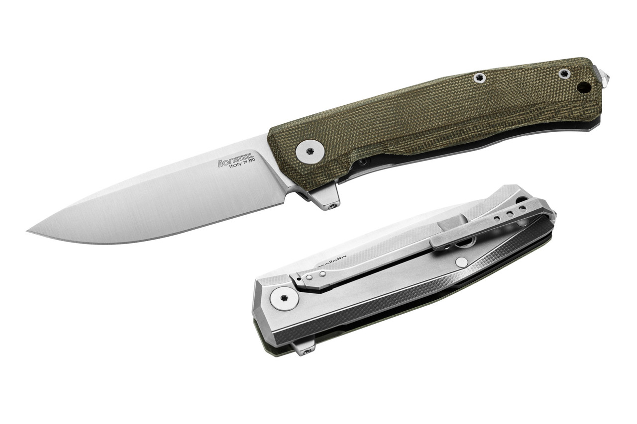 LionSTEEL Myto: hi-tech EDC folding knife for all everyday activities - Green canvas