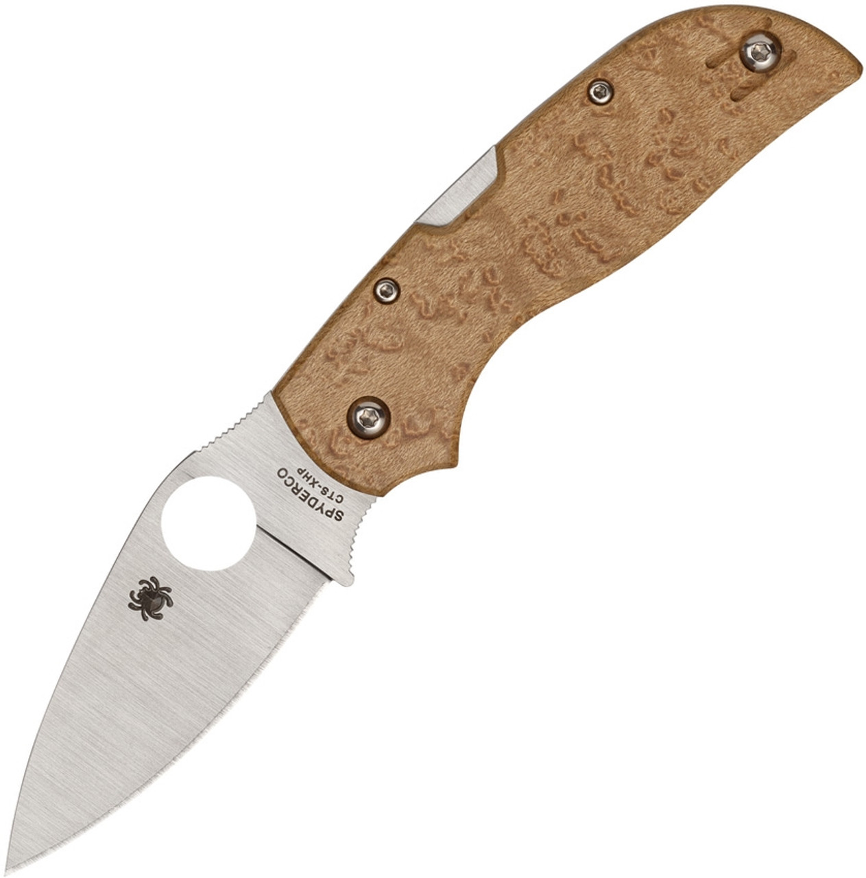 Spyderco Chapparal Lockback. Bird's eye Maple handle. ( SC152WDP)