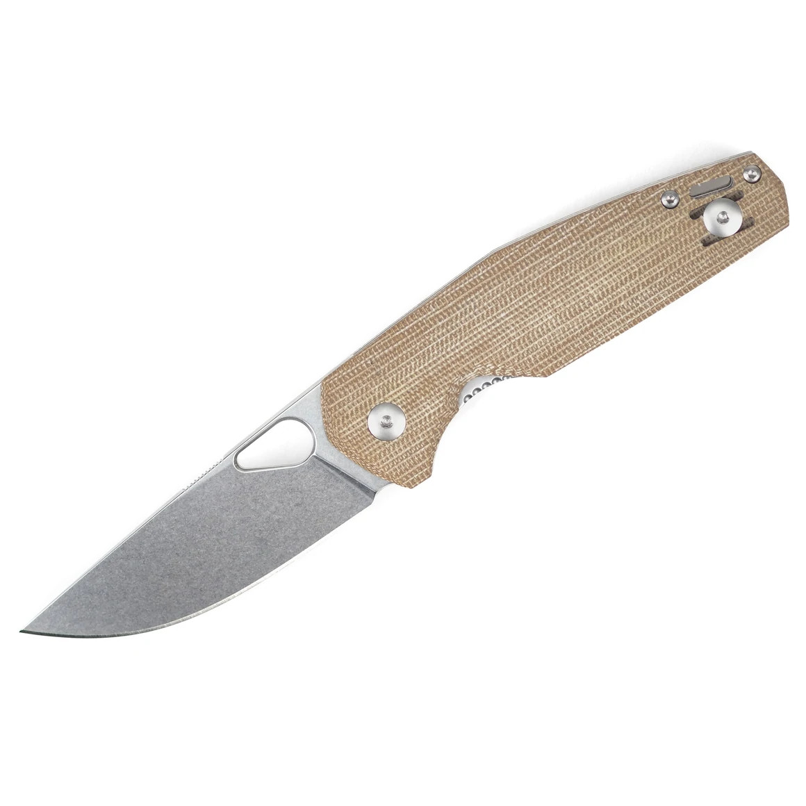 GiantMouse ACE Nimbus V2 - Natural Canvas Micarta (NIMBUS-V2-NAT