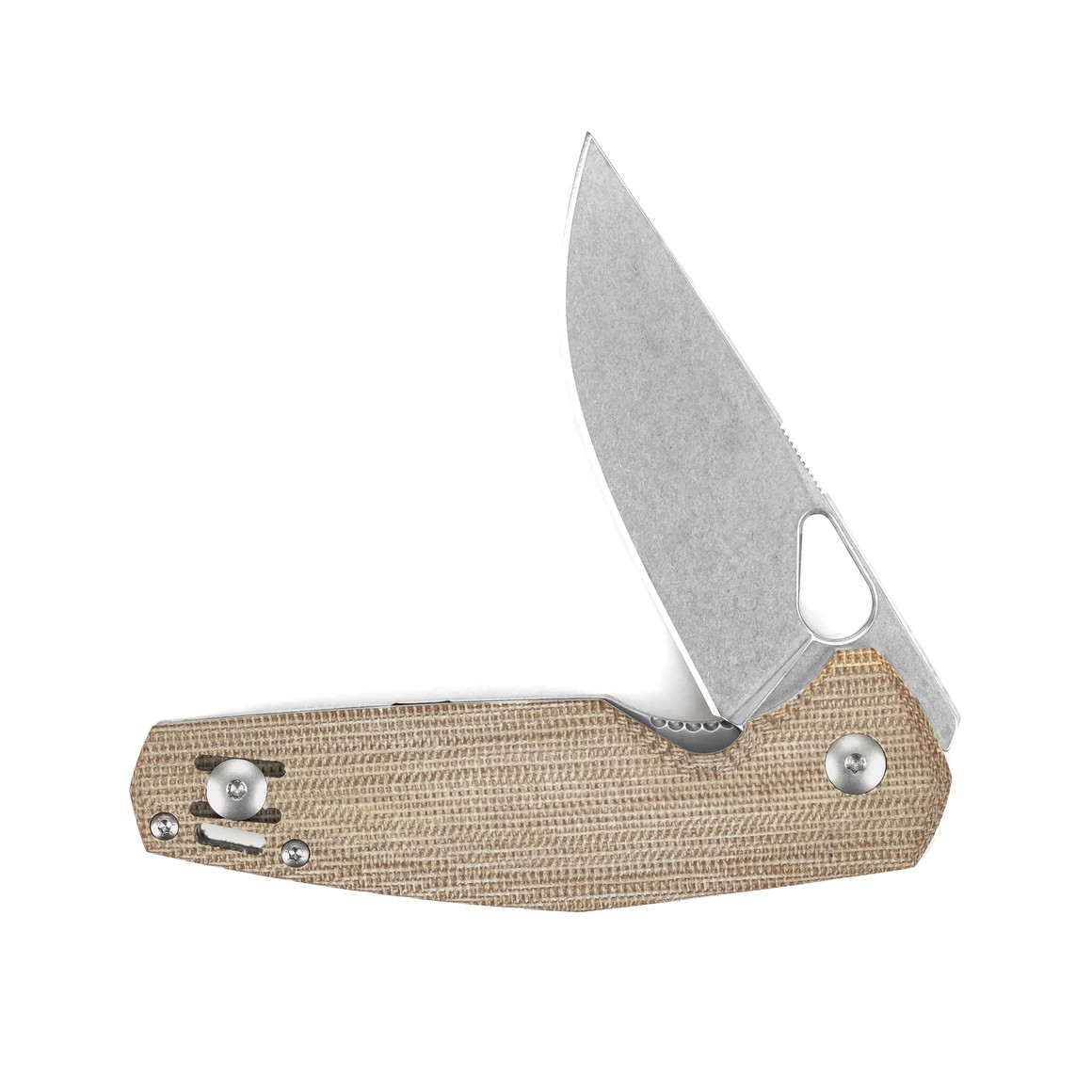 GiantMouse ACE Nimbus V2 - Natural Canvas Micarta (NIMBUS-V2-NAT