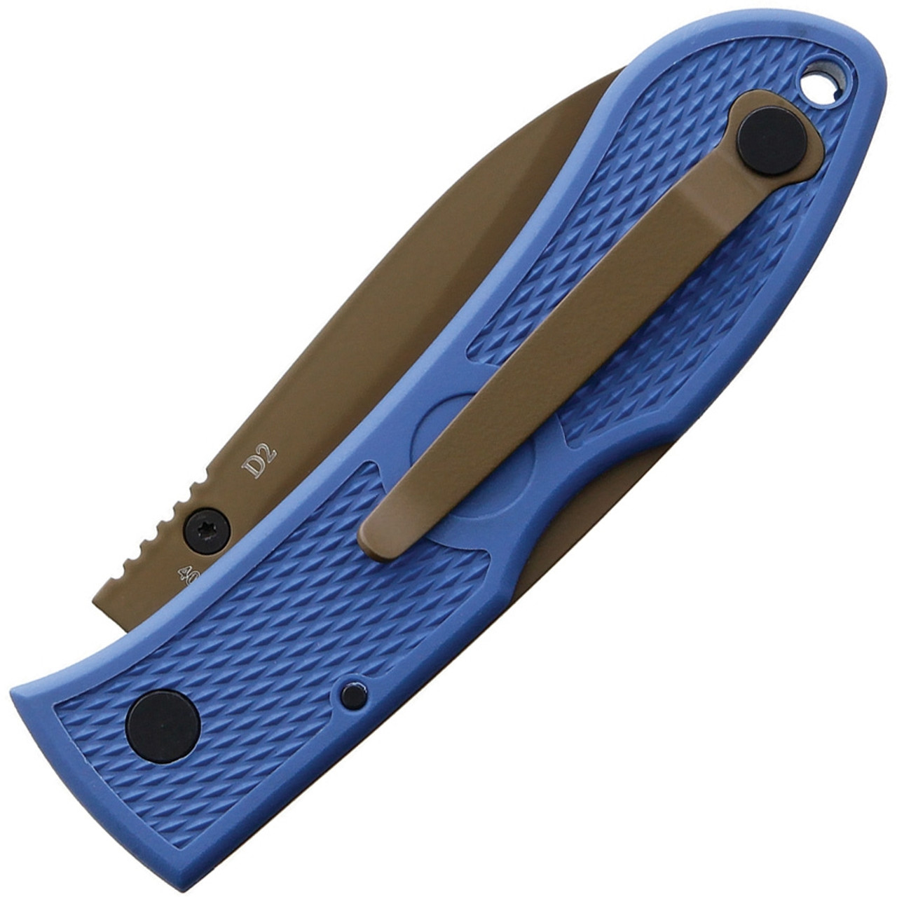 Ka-Bar Dozier Hunter Lockback Blue. D2 tool steel blade.