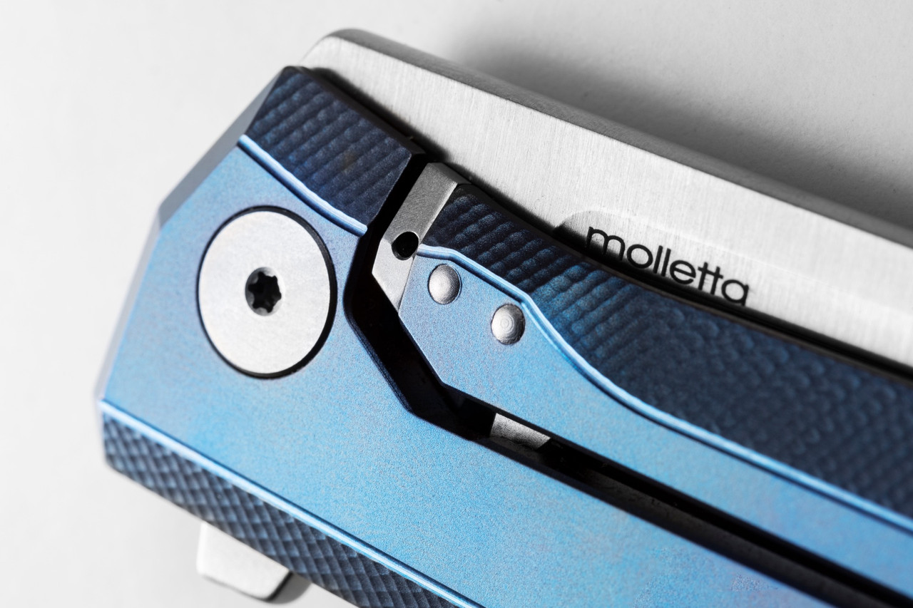 LionSTEEL Myto: hi-tech EDC folding knife for all everyday activities - Blue titanium 