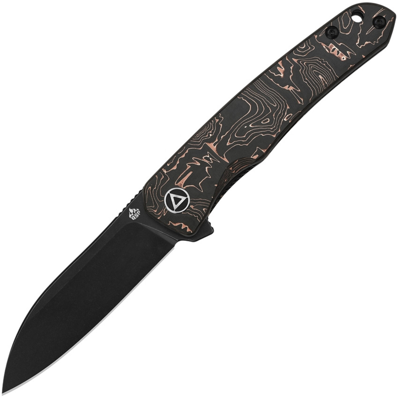 QSP Knife Otter Linerlock Copper Foil - S35VN stainless blade. ( QS140B2)