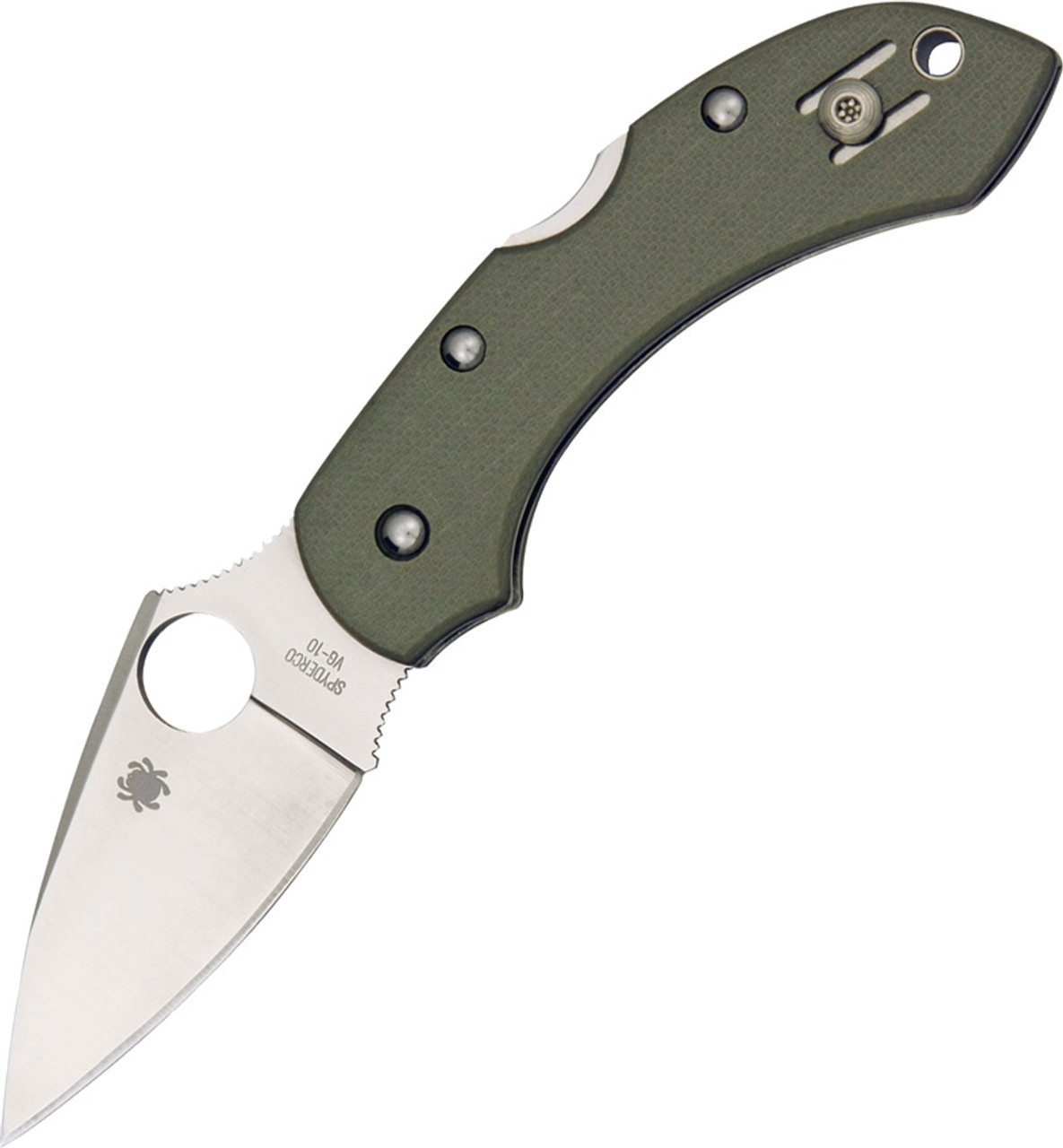 Spyderco Dragonfly. VG-10 stainless. Foliage green G-10 handles