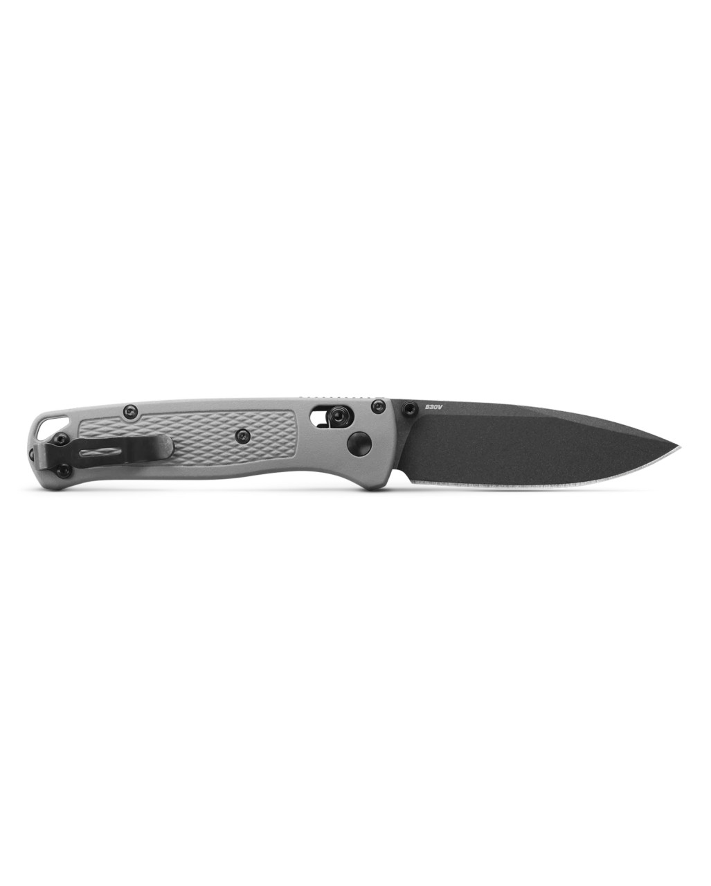 Benchmade 535BK-08 Bugout AXIS Folding Knife 3.24" S30V Gray Cerakote Plain Blade, Storm Gray Grivory Handles