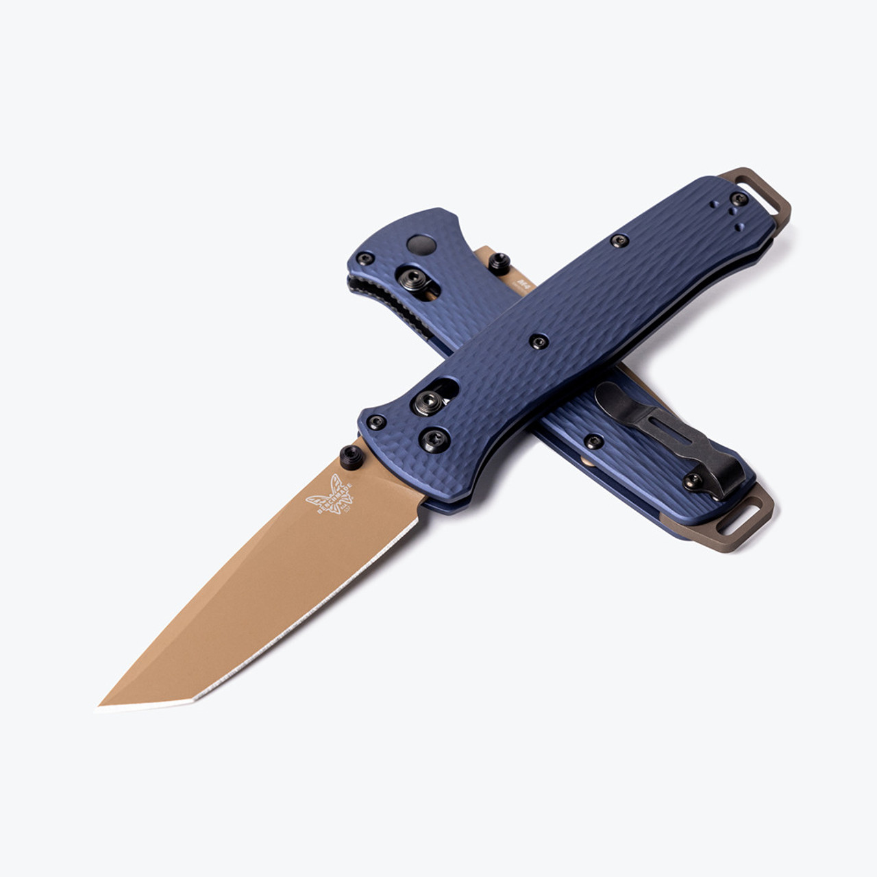 BENCHMADE 537FE-02 Bailout Axis Folding Knife, Crater Blue, NEW