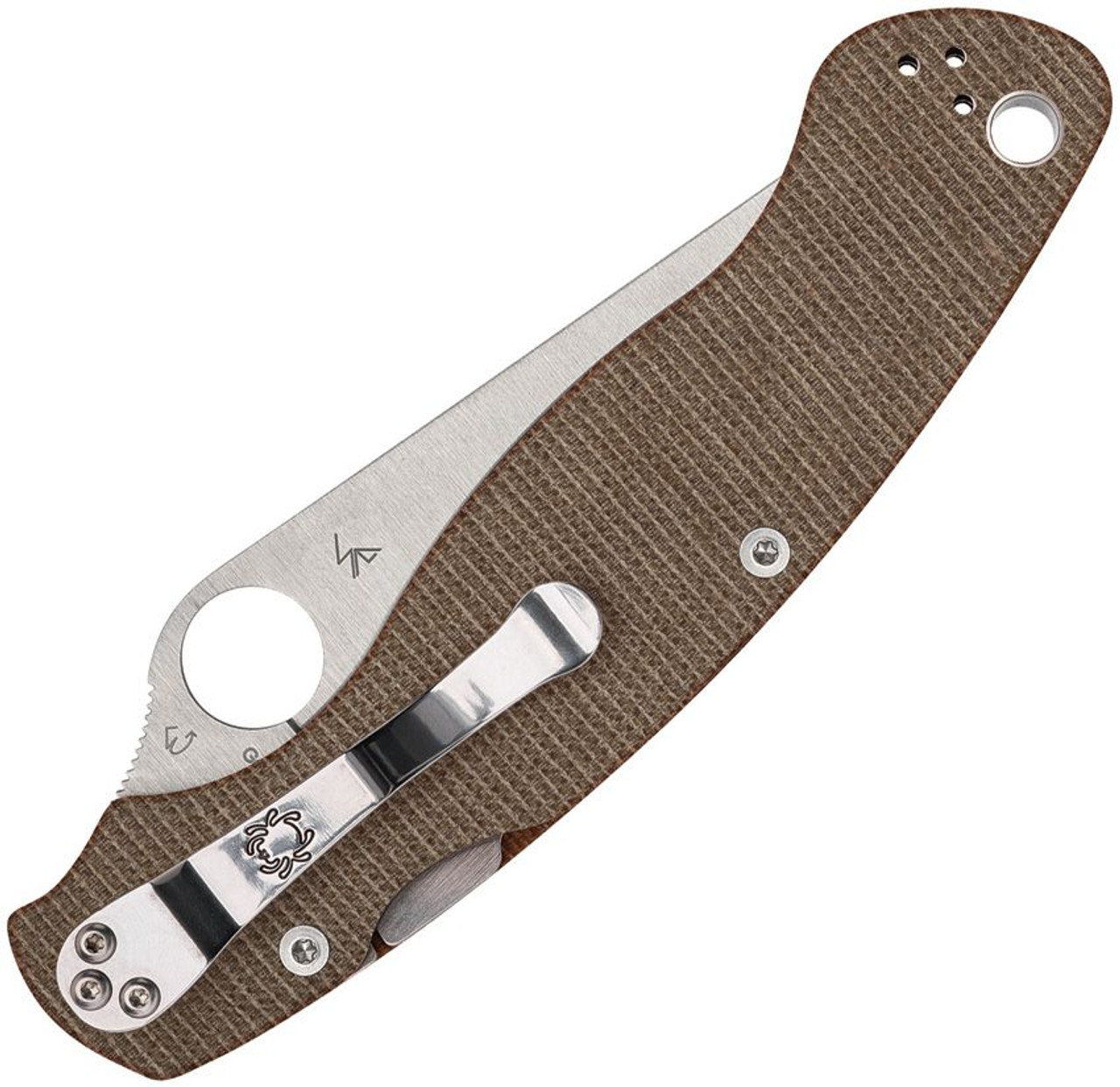 Spyderco Military 2 Compression Lock Brown Micarta (SC36MPCW2)