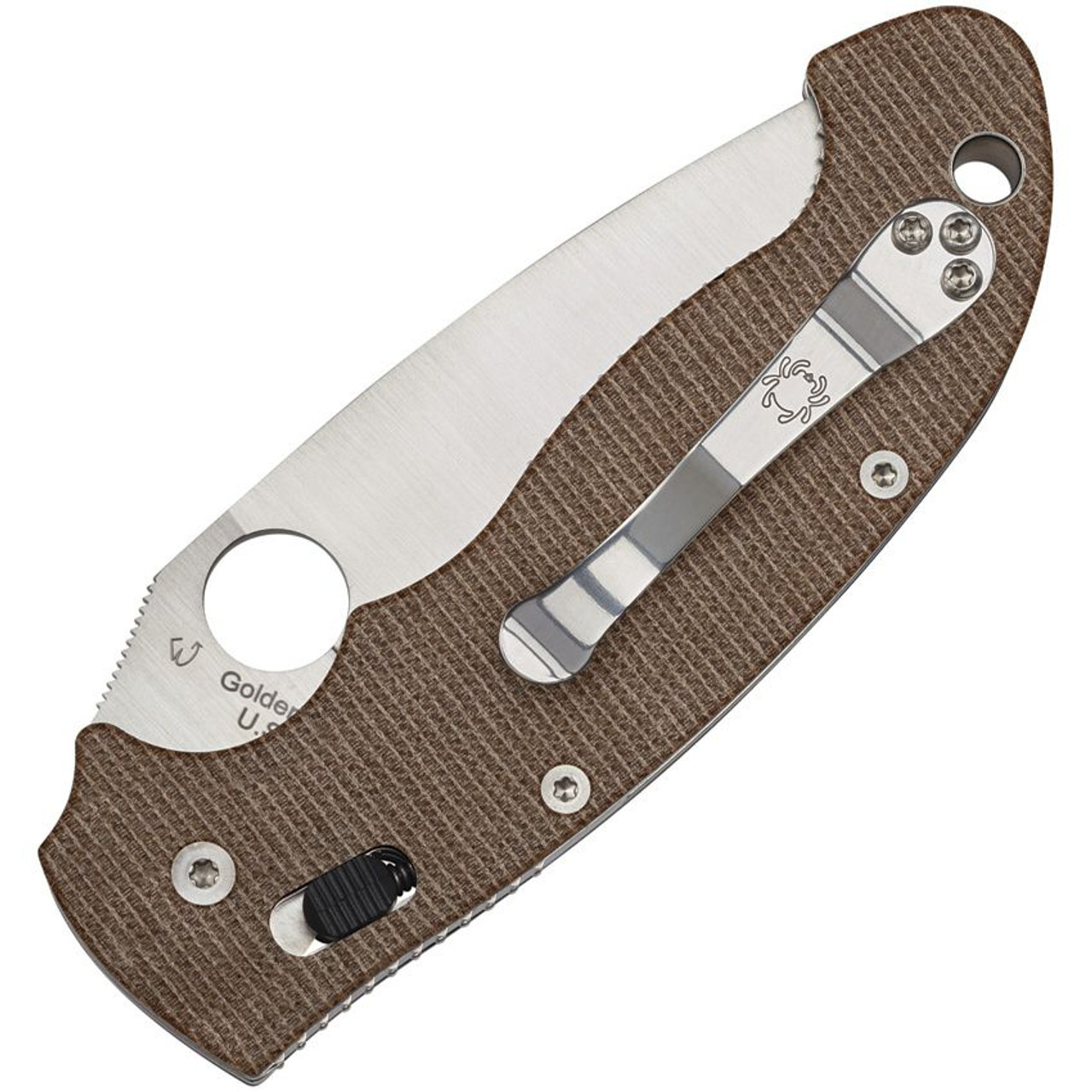 Spyderco Manix 2 XL Brown Canvas Micarta Spyderco Manix 2 XL Brown Canvas Micarta