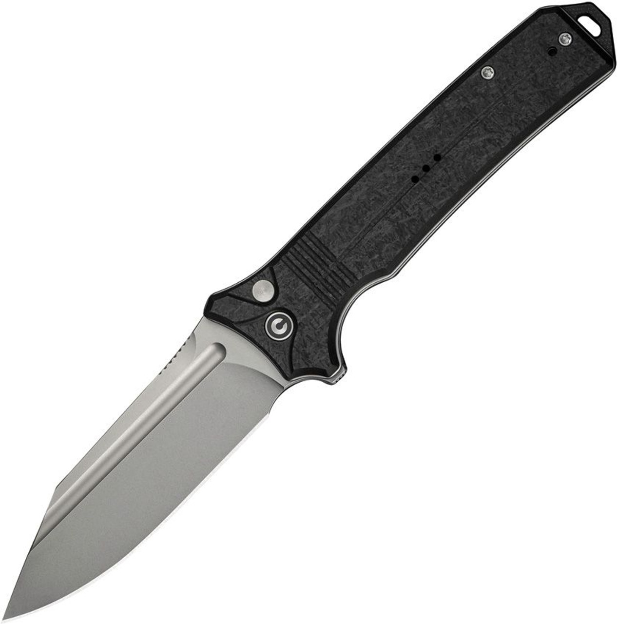 Civivi Neurohaptic Button Lock Black. Stonewash blade.