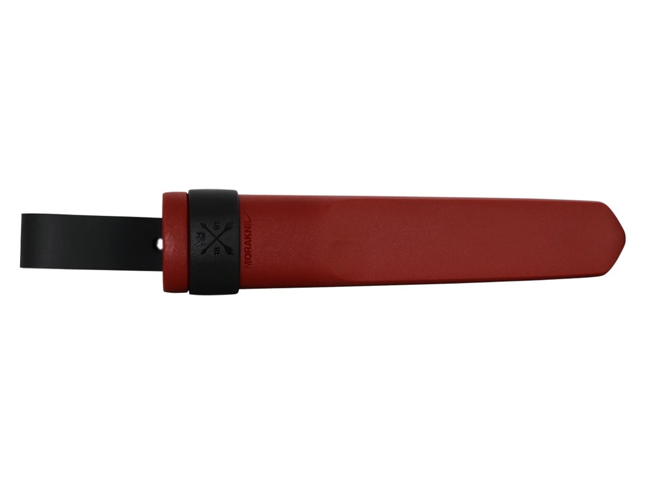 Morakniv Garberg Utility Fixed Blade Knife 4.3" Carbon Steel Black Drop Point Blade, Dala Red Polymer Handle, Red Polymer Sheath (14274)
