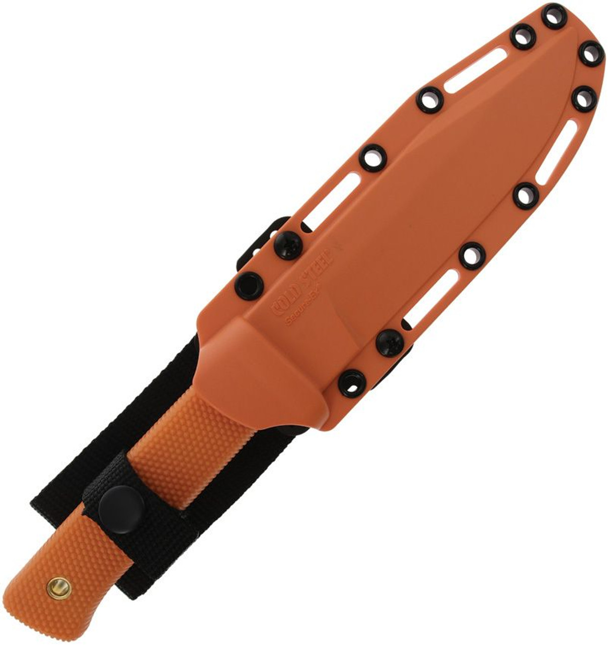 Cold Steel  SRK Fixed Blade Orange. Black coated SK5 carbon steel blade.