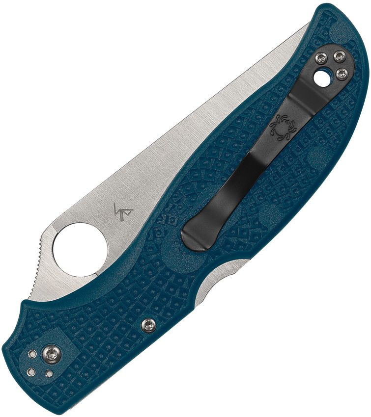 SpydercoStretch 2 XL Lockback Blue. K390 tool steel blade.