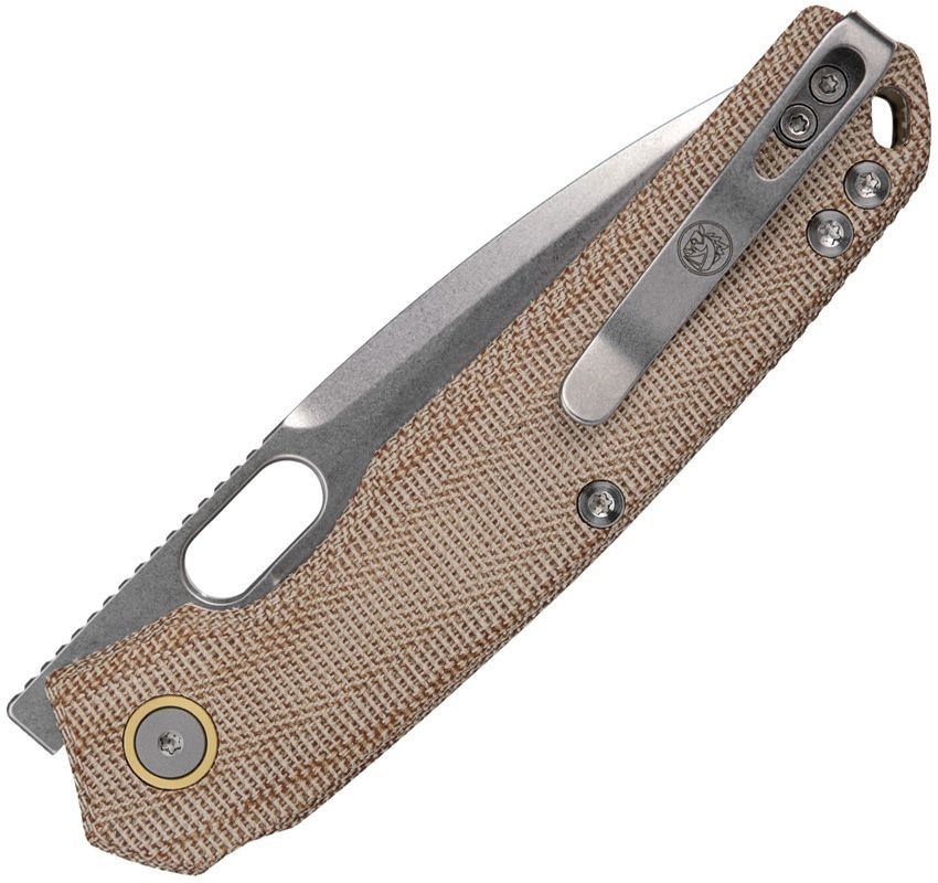 Vosteed Psyop Top Linerlock Natural Canvas Micarta