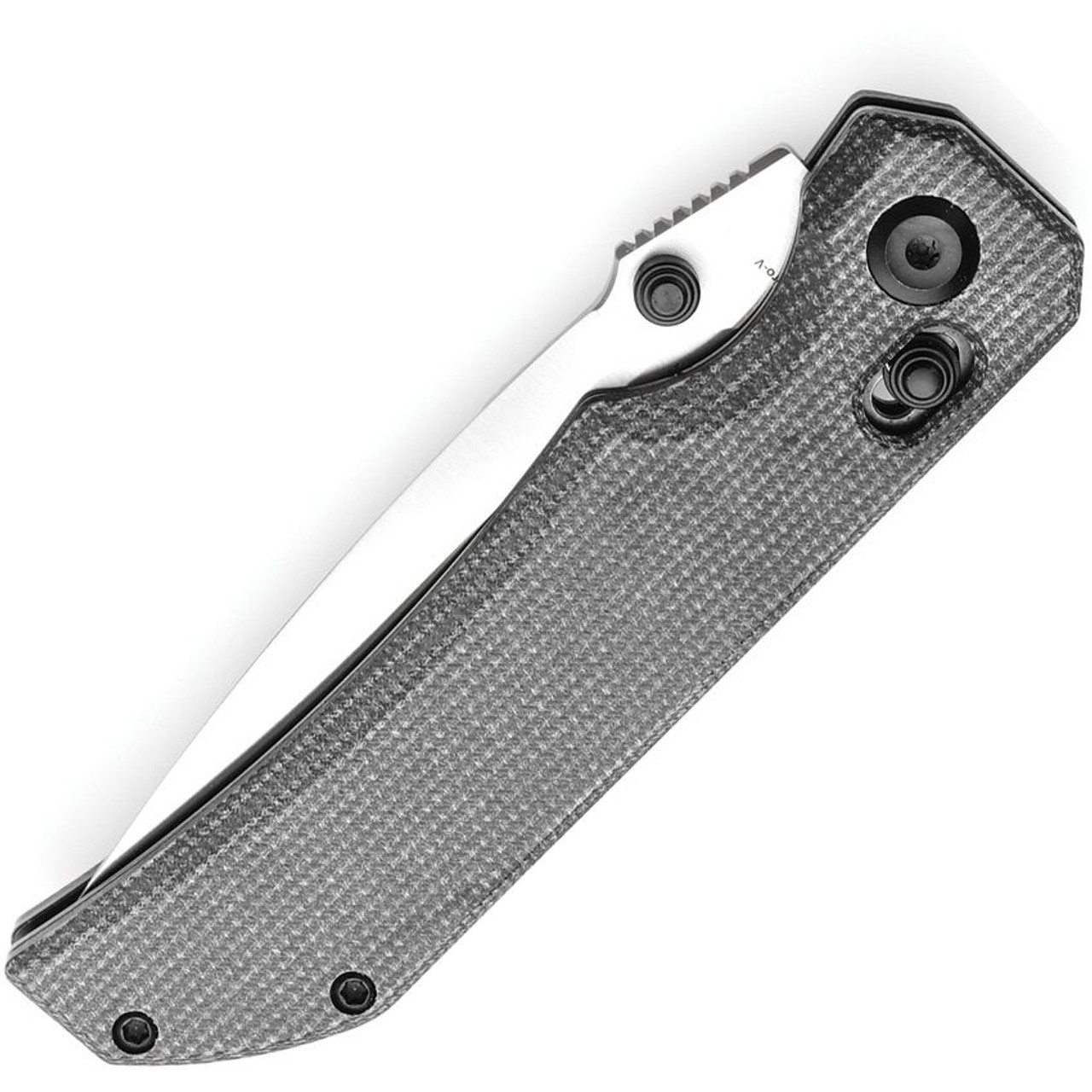 Tenable Knives Eaglestrike Crossbar Lock Black canvas micarta handle.
