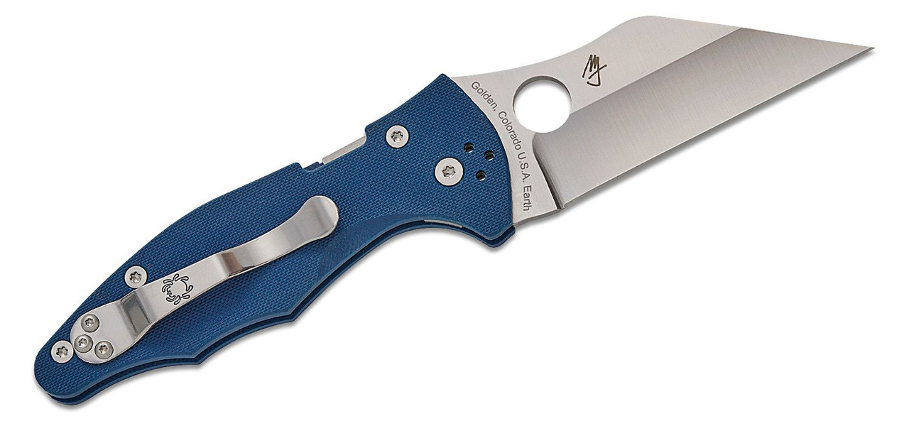 Spyderco Yojimbo 2 Compression Lock. Cobalt Blue G10 Handles.  CPM SPY27