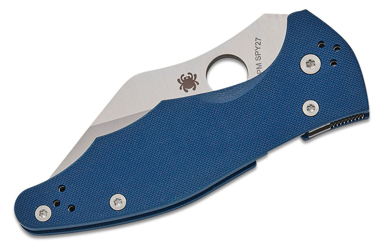 Spyderco Yojimbo 2 Compression Lock. Cobalt Blue G10 Handles.  CPM SPY27