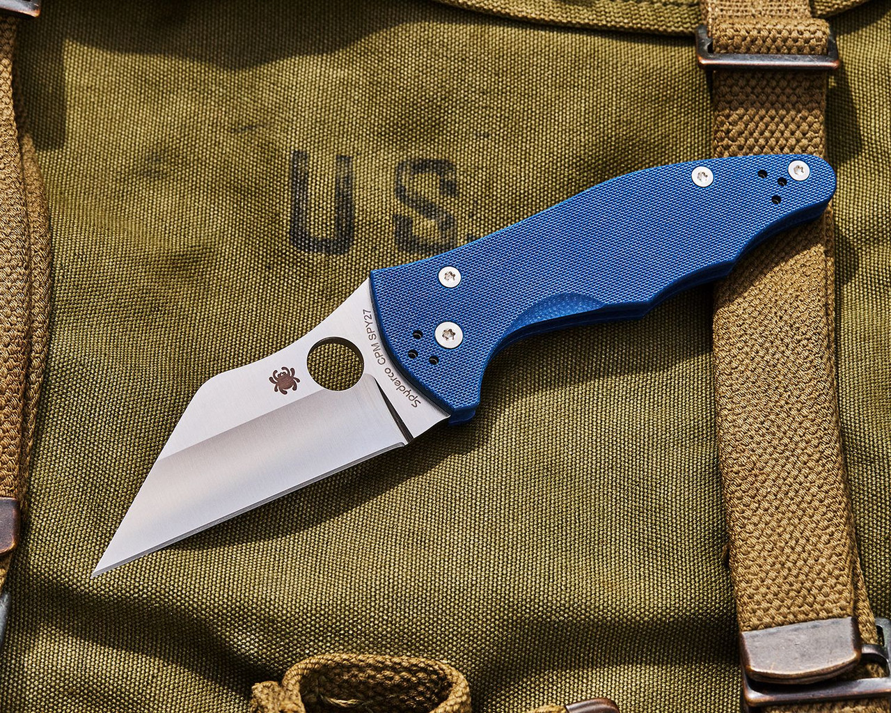 Spyderco Yojimbo 2 Compression Lock. Cobalt Blue G10 Handles.  CPM SPY27